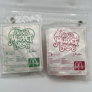 Vintage McDonald's Muppet Babies Happy Meal Toys Kermit The Frog Miss Piggy 1986
